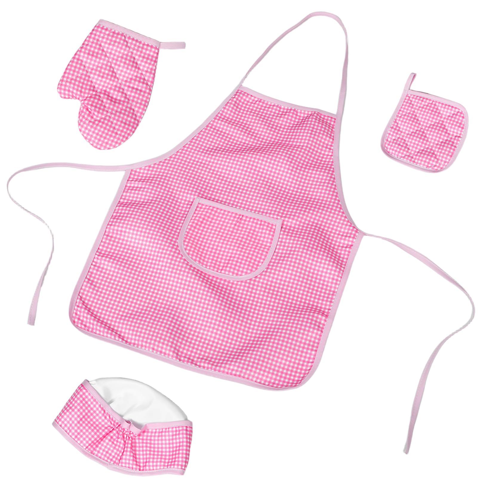 VOSAREA Boys and Girls Cooking Apron Set Toddler Aprons for Cooking Child Chef Cosplay Youth Apron Child's Kitchen Play Accessory