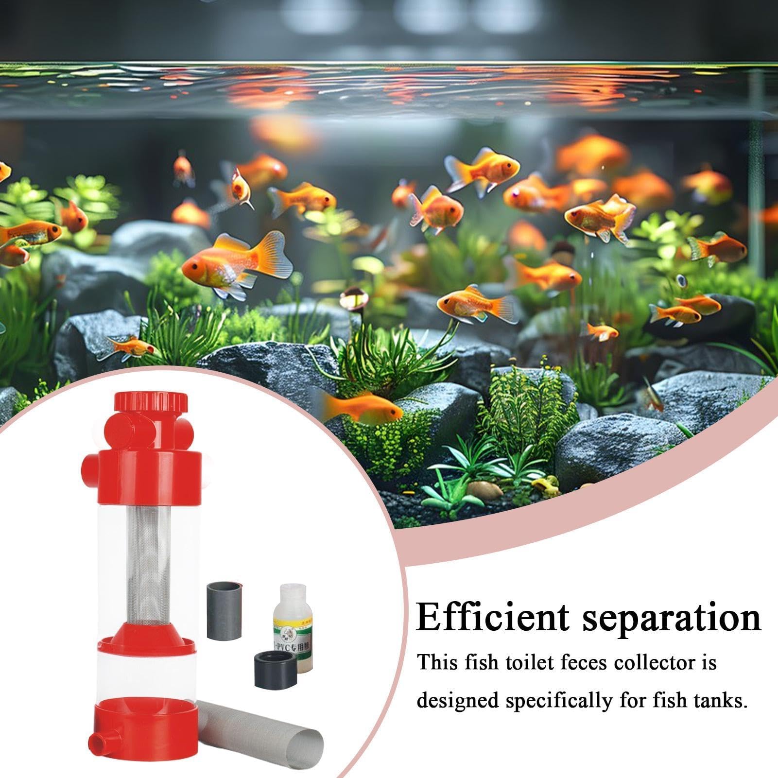 Herramienta colectora de residuos de peces, limpiador de caca de acuario, separador externo para tanques de camarones y betta, solución de limpieza eficaz para acuarios