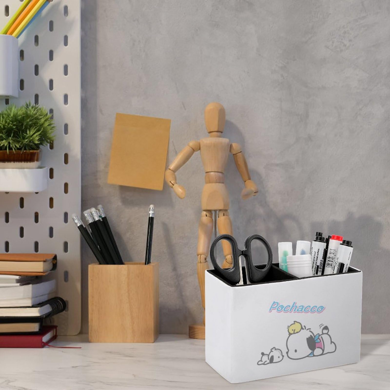 Amazon.co.jp: ポチャッコ PUレザー筆立て ペンスタンド ペン立て 机上