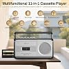 Reproductor de casetes boombox con radio AM/FM, grabadora de cinta, CA/batería | altavoz integrado, entrada para auriculares de 3.5 mm, reproductor de casetes vintage, a batería CA o 4 C, para uso en casa y exteriores 5