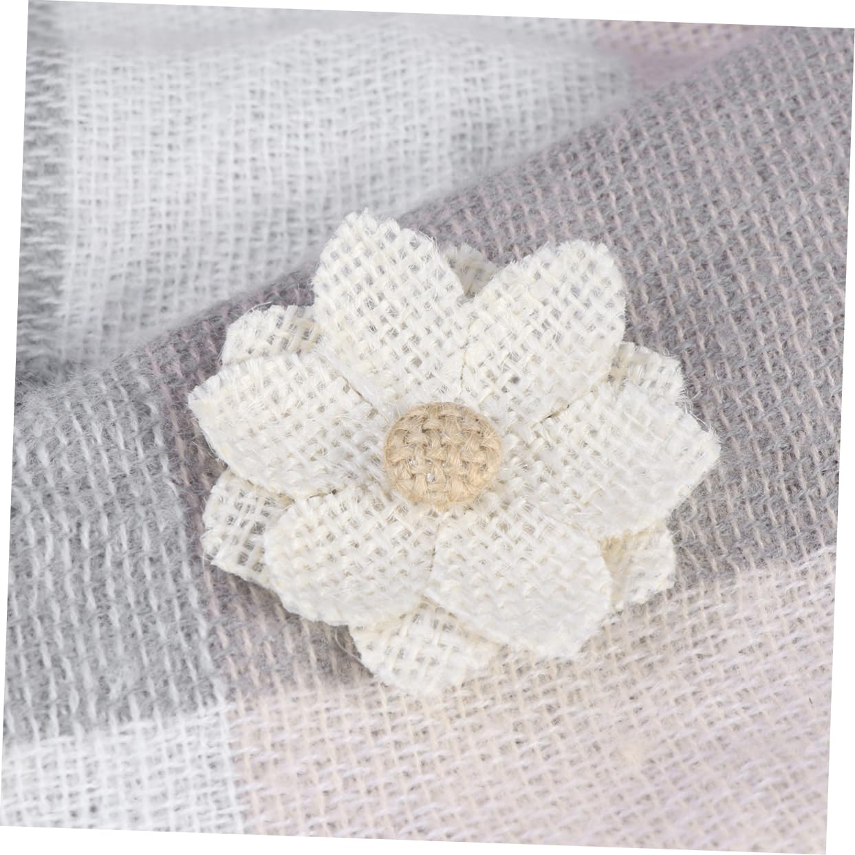 STOBOK 30stücke Jute Burlap Blumen Diy Vintage Deko Für Rustikale Hochzeiten Und Partys Weiße Handmade Materialien Für Tischdekoration Und Bastelprojekte