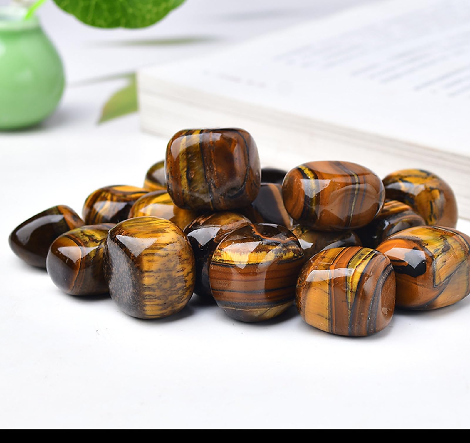 Kamienie tygrysie oko, uzdrawianie polerowanych kryształów, kamienie naturalne, Feng Shui, równoważenie czakr, szczęście, prezent Reiki, wystrój domu, kamienie naturalne czakry 1kg