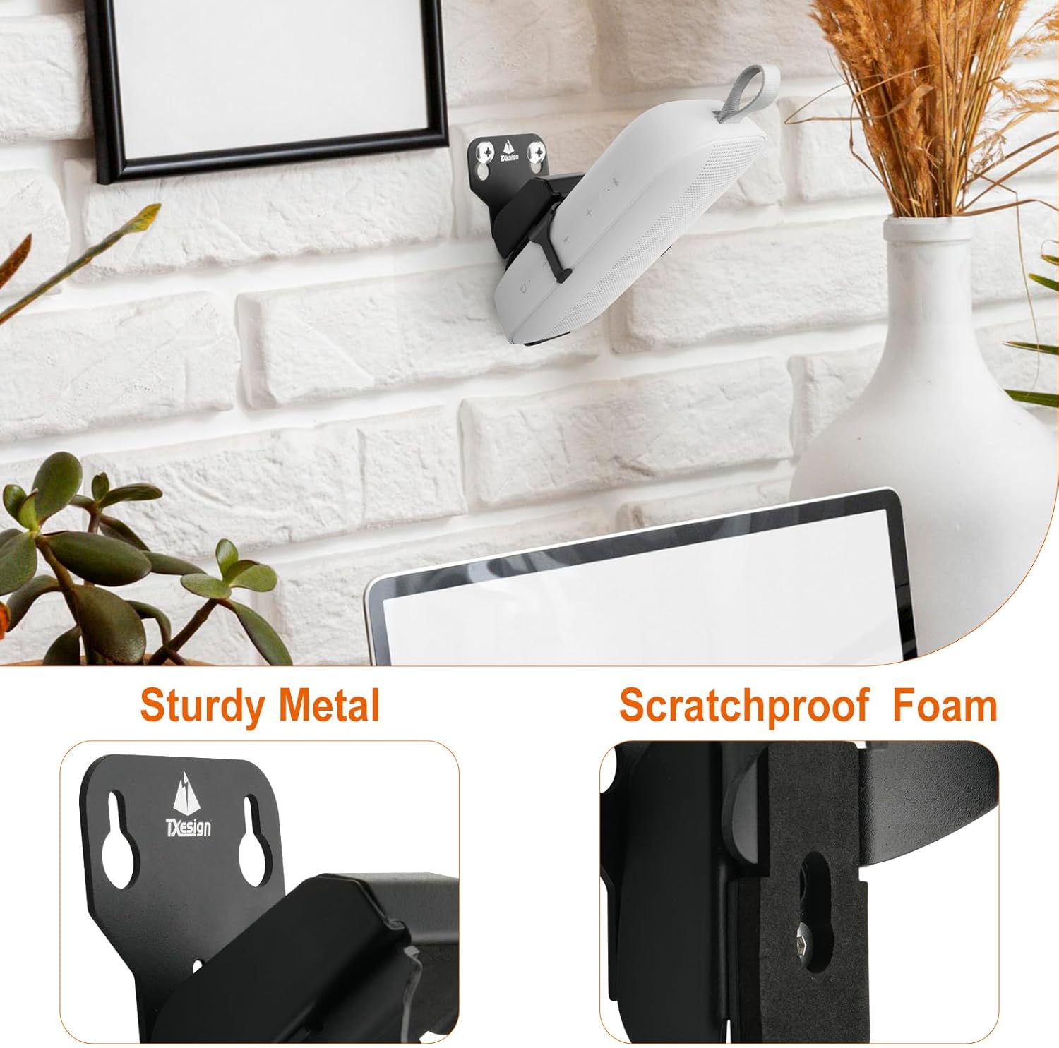 TXEsign Wall Speaker Mount for Bose SoundLink Flex/Bose New SoundLink Flex 2nd Gen, Metal Wall/Ceiling Mount Angle Adjustable Speaker Bracket Holder - Image 7