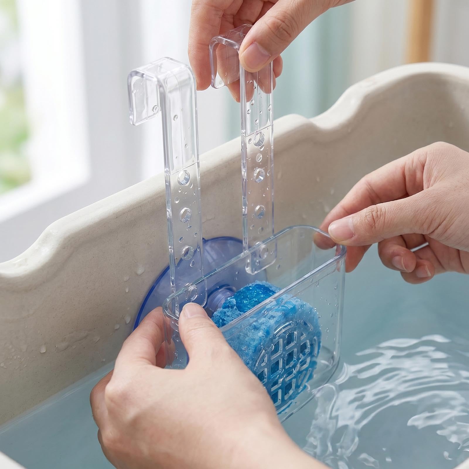 Soporte Para Pastillas De Inodoro | Dispensador Transparente y Antióxido,Portapastillas De Tanque Y Taza Wc | para Baño Hogar Hotel Oficina Viajes Autocaravana