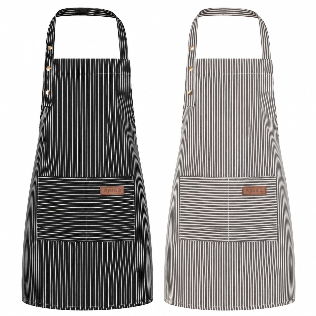 ViEinkaufen 2 Pack Kitchen Aprons for Women Men Cooking Baking Gardening