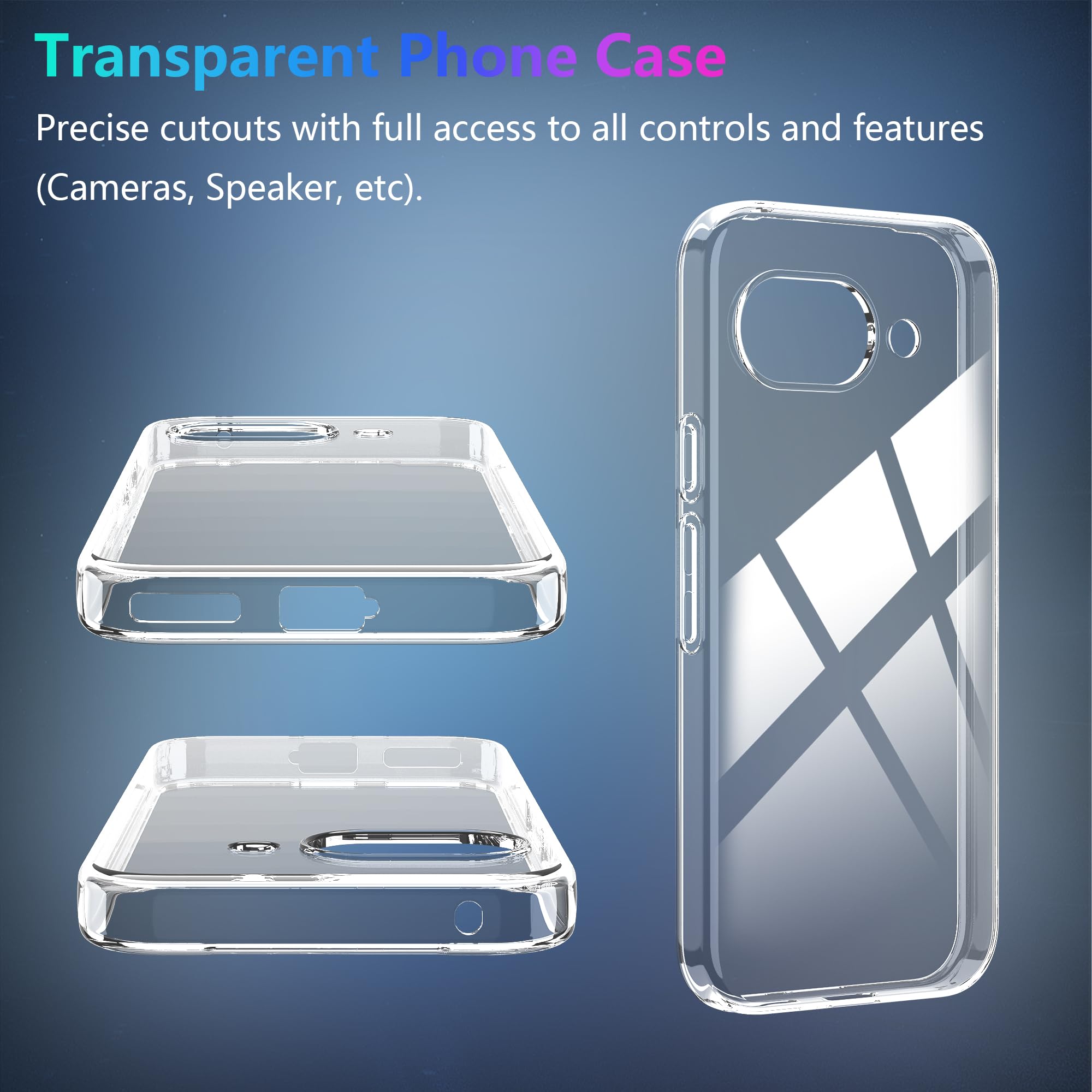 Custodia Trasparente + 2 Vetri Protettivi 9H Per Google Pixel 9A &ndash; MsM