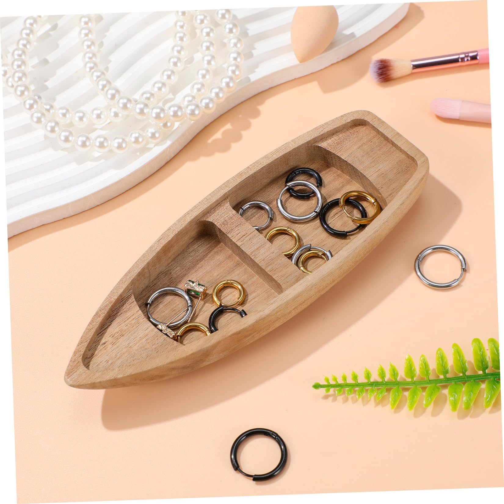 PRETYZOOM 2st Modelo de Barco Canoa de Madera sin terminar mobiliario Estilo marítimo Modelo de un de Madera Decoraciones de cumpleaños náuticas Modelo Barco de Madera Madera Caqui