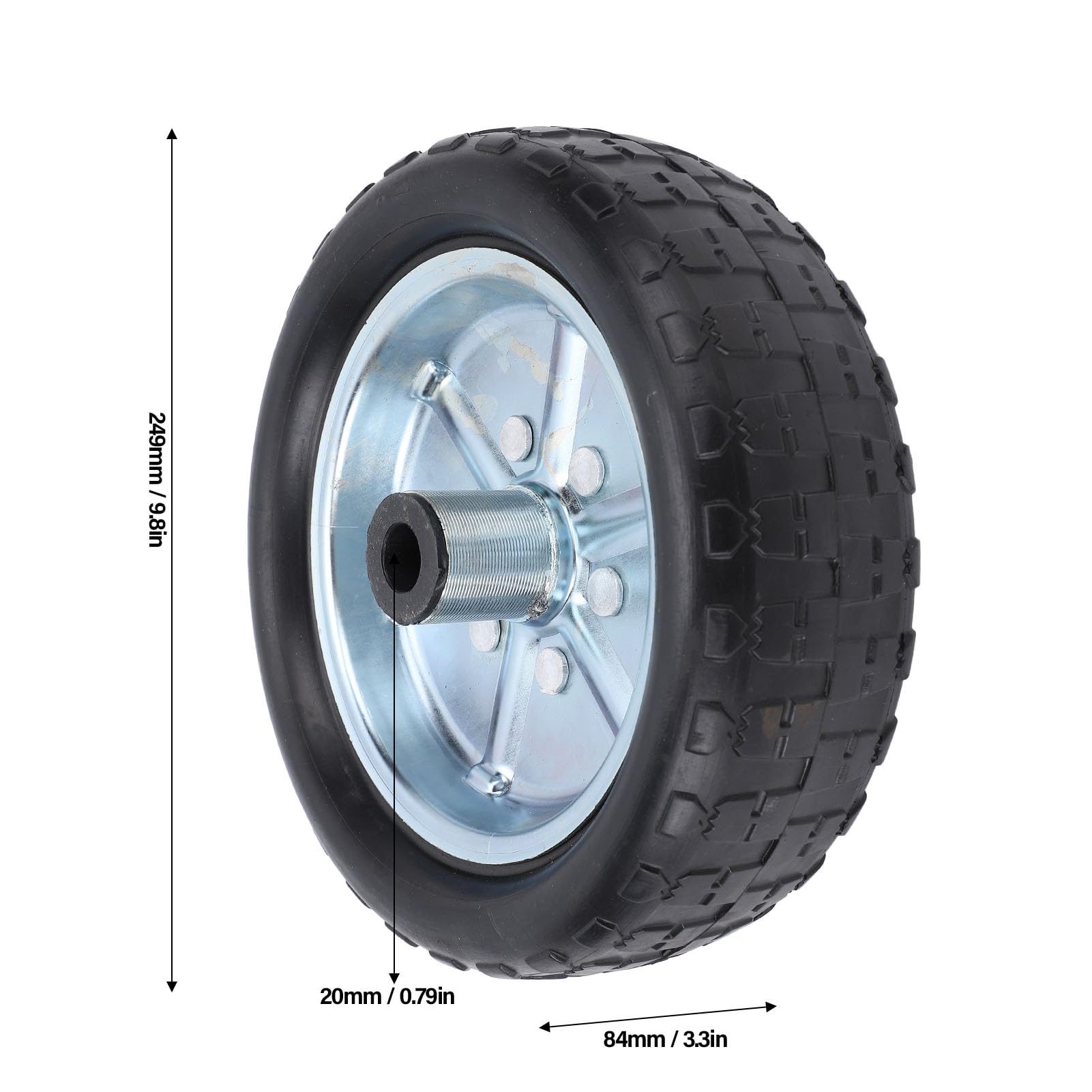 Aramox Wymiana Koła Podnośnika Przyczepy 2000lbs Heavy Duty Wymiana Koła Podnośnika Przyczepy żelazna Gumowa Opona do Samochodu Kempingowego