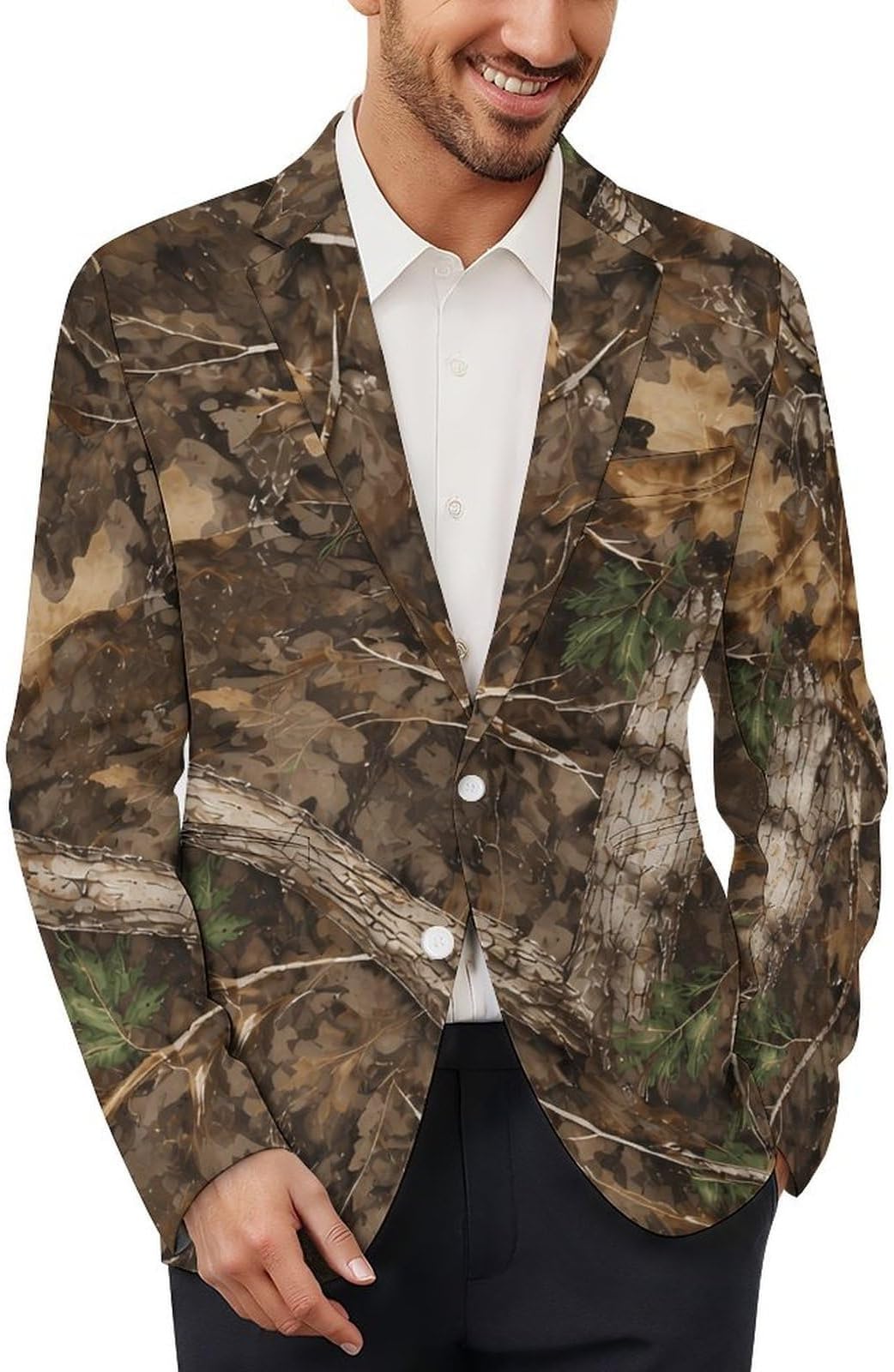 Blazer for Men Two Button Notched Lapel Suit Jacket Casual Business Jackets Sports Coats Lightweight Slim Fit Plus Size