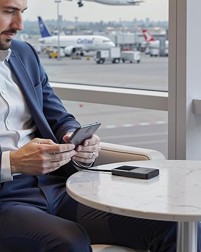 Miniatura 9 de Baseus Cargador portátil, cargador de batería de carga rápida de 10000 mAh, batería PD3.0 QC3.0 de 22.5 W, cable trenzado USB C integrado, cargador