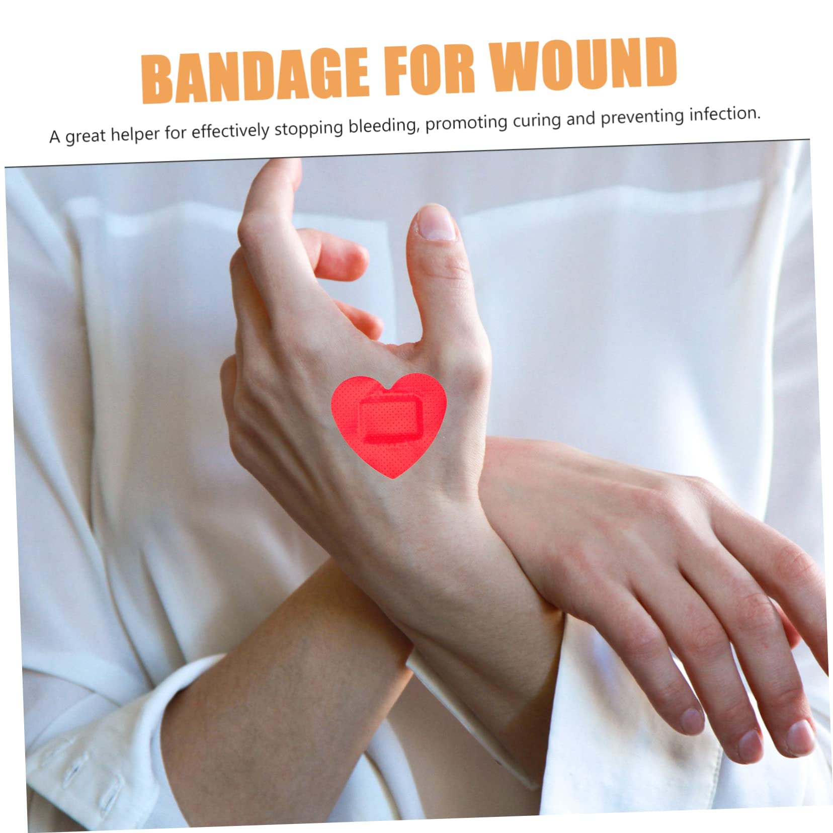 150 piezas Apósitos Adhesivos Forma de Corazón Transpirables Vendajes Elásticos Impermeables para Heridas Parches de para Adultos