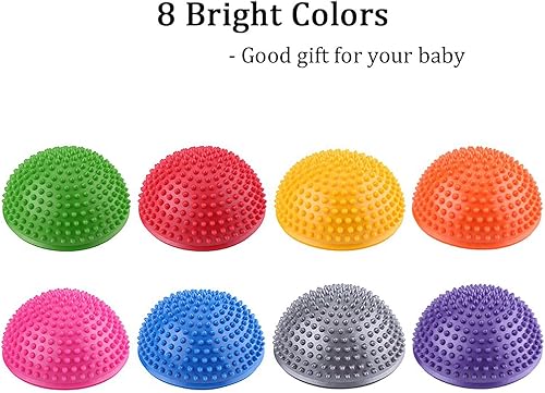 Miniatura 5 de Pelota de masaje de pies, pelotas inflables de PVC para yoga, antideslizantes, medio punto de masaje, bola de equilibrio para gimnasio, fitness,