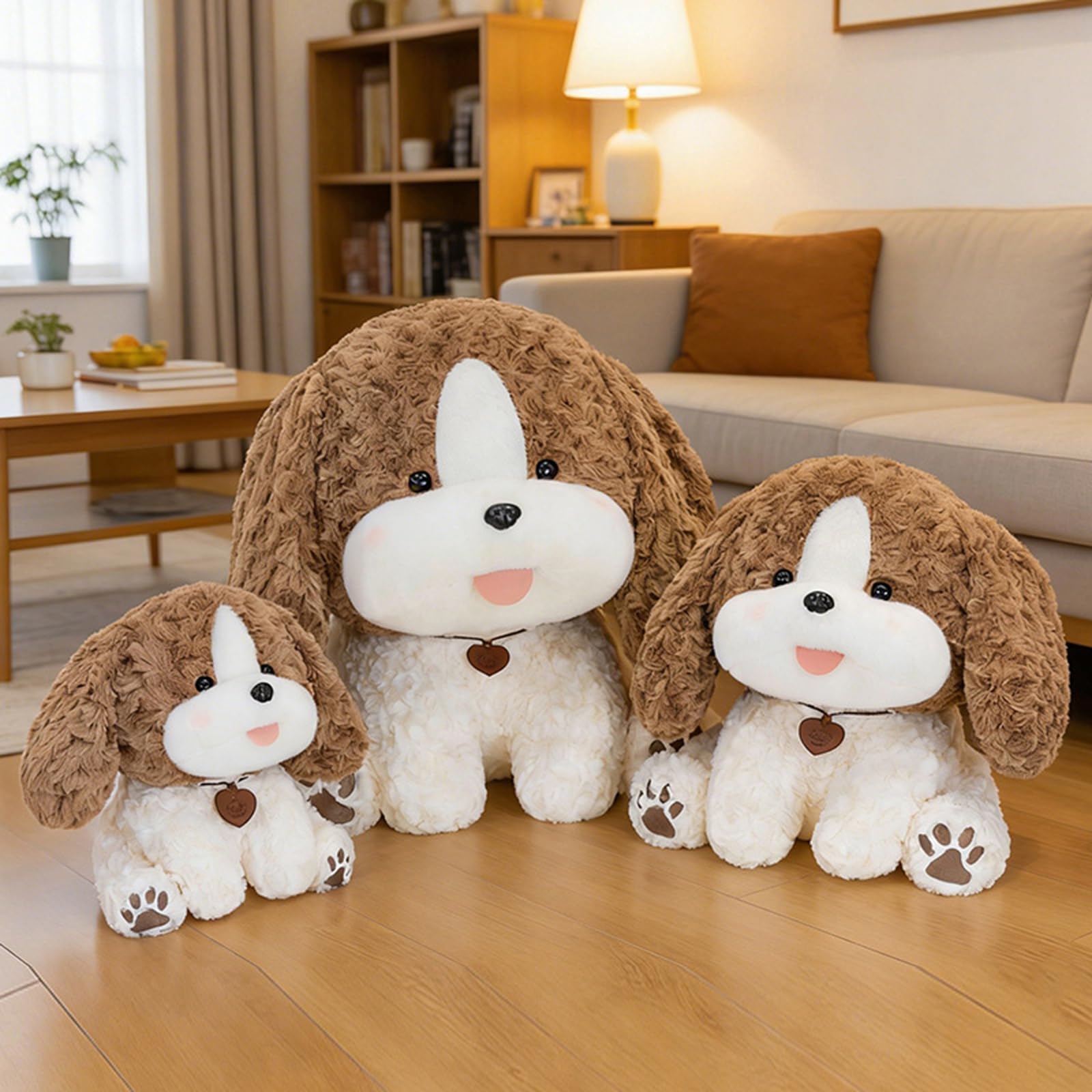 Hund Kuscheltier,Sitzhaltung Puppy Stuffed Plüschtier,Weich Hund Plüschtier Stofftier,Plüschfigur Geschenke für Mädchen und Jungen Erwachsen (55cm)