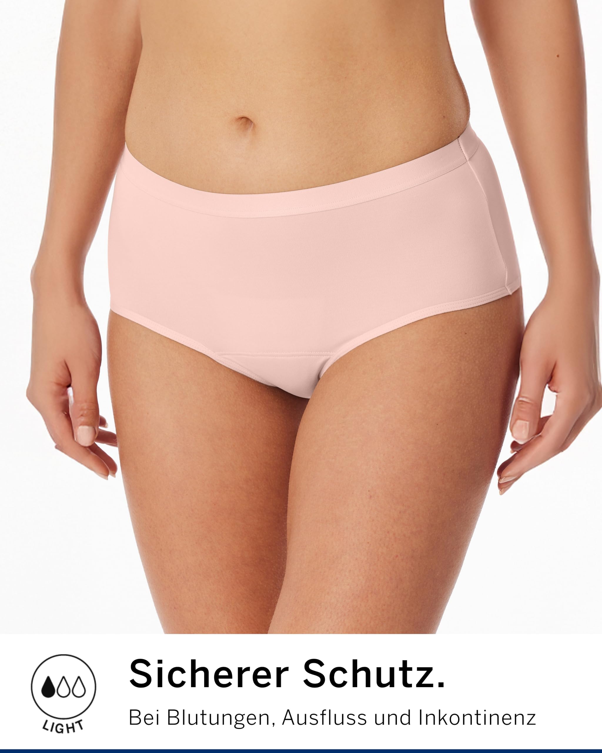 Schiesser Damen 2 PACK Menstruationswäsche / Periodenslip auslaufsicher - Secret Care