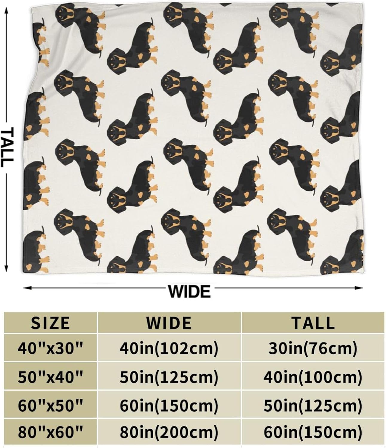 ADovz Dachshund Weiner Dog Pet Dogs Blanket Flannel Throw Blankets for Kids Boys Men Women Couch Bed Sofa Birthday 40"X30"