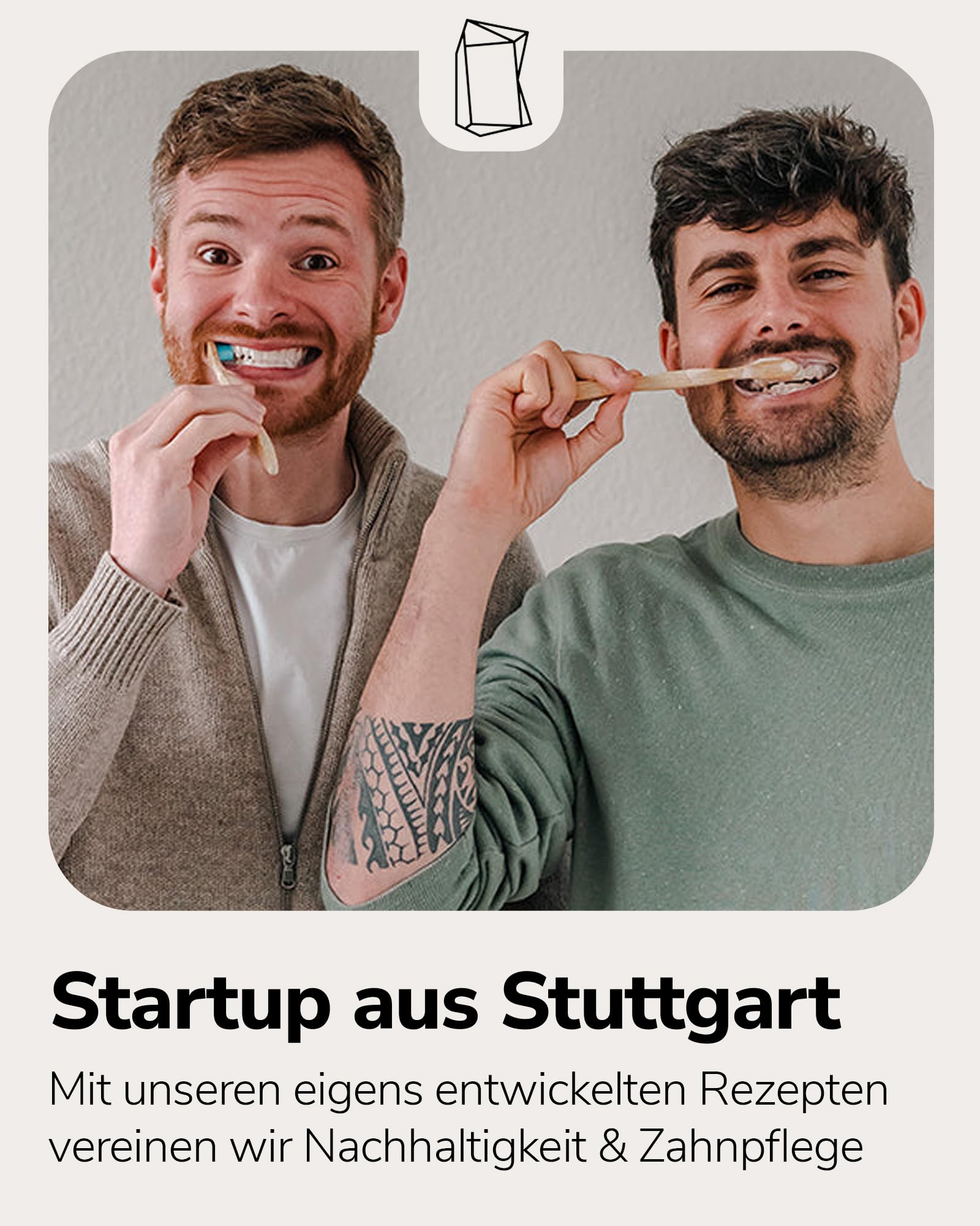 Duschbrocken Feste Zahnpasta Komplettpaket - Set aus 3x Zahnputztabletten, 2x Bambus-Zahnbürste & Zahnpflege-Zubehör - Vegan & Plastikfrei - 93g