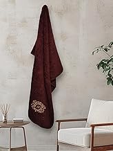 منشفة حمام فاخرة مطرزة من أجلك مصنوعة من القطن بنسبة 100%، عالية الامتصاص وسريعة الجفاف، مناشف حمام كلاسيكية عالية الجودة للفنادق والمنتجعات الصحية (تطريز حرف B) (brown, 110 * 55)