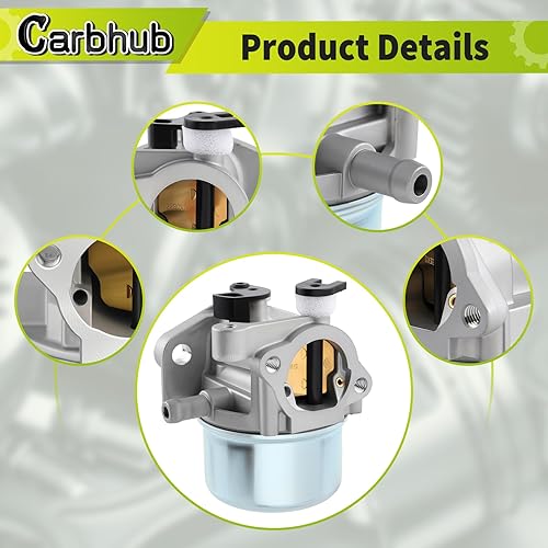 Miniatura 5 de Carbhub 790845 Carburador para 799866 790845 799871 796707 794304 12H800 Motor Toro Craftsman Cortacésped Carb Toro 22 pulgadas Reciclador con