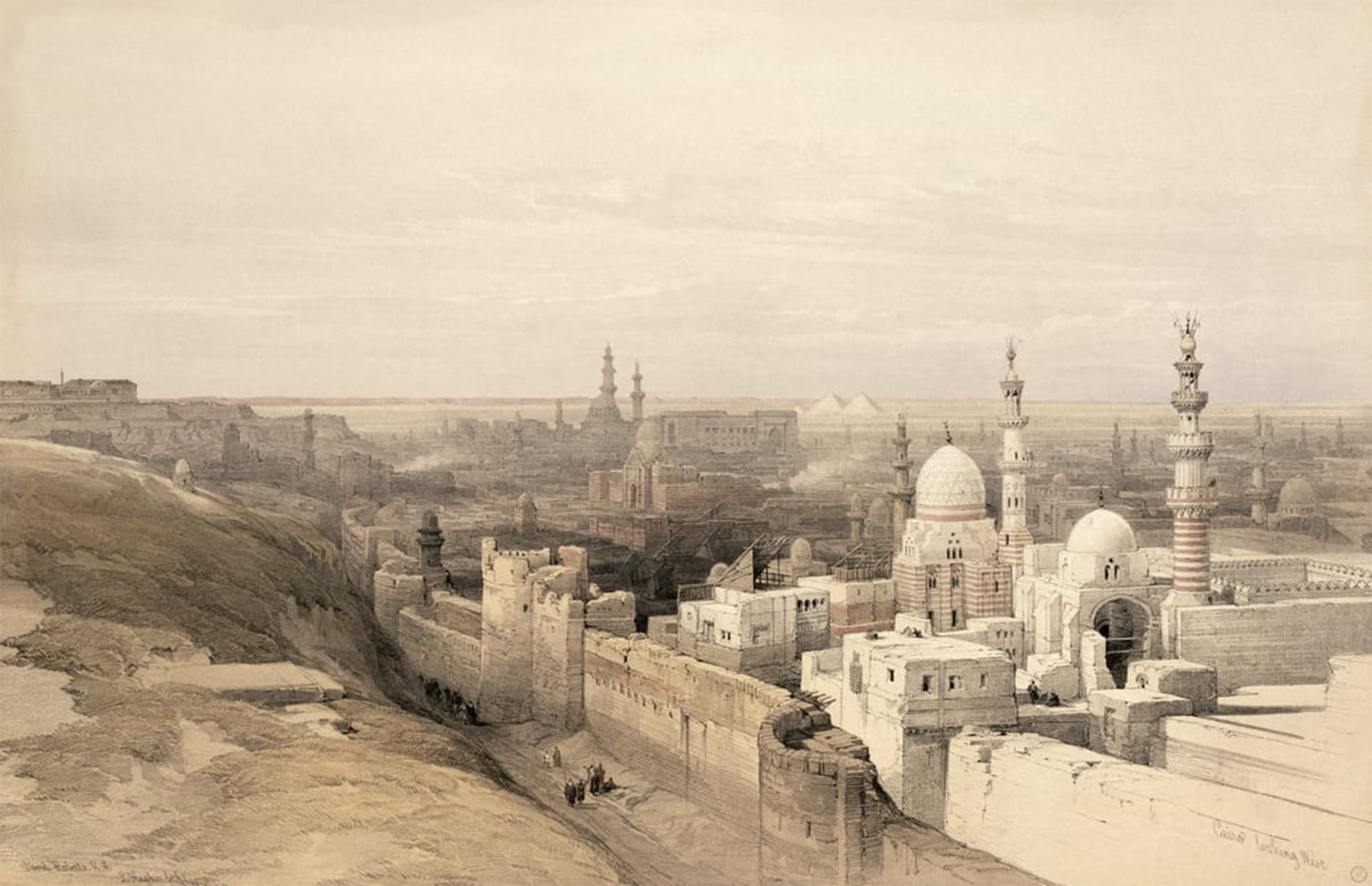 Tableaux sur toile moderne mur art David Roberts Le Caire déco bureau - 5