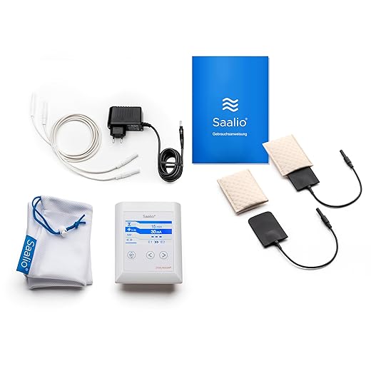 AX-Set - iontophoresis against underarm perspiration, pulse & CC - with electrodes of graphite silicone (new development 2015, made in Germany)