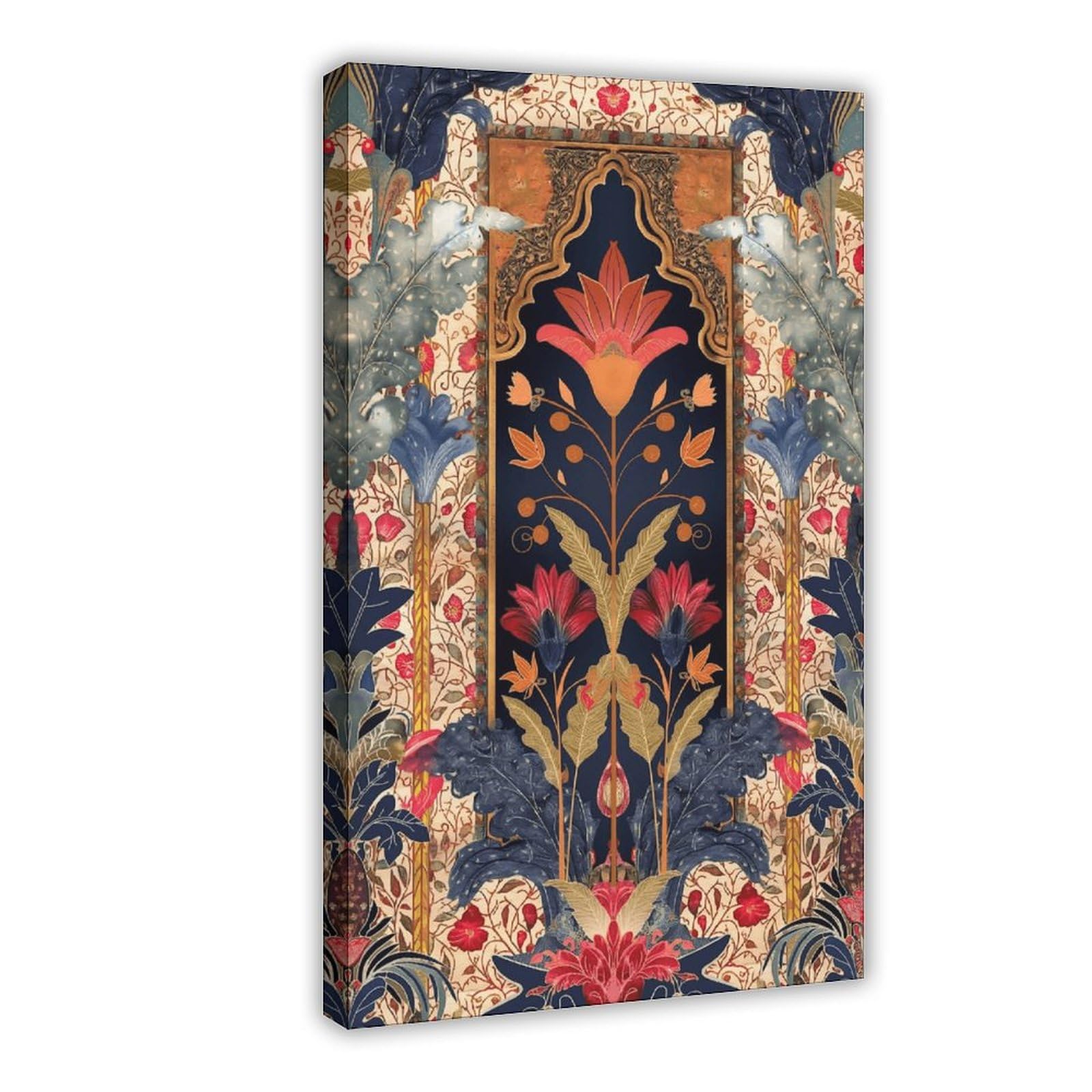 Bncedjk Mughal Art, Persian Wall Art Canvas Poster Wall Art Print Picture Paintings 08X12inch(20X30cm)