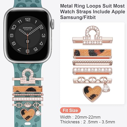 Miniatura 8 de Dijes compatibles con Apple Watch de 1.496, 1.575, 1.614, 1.654, 1.732 y 1.772 pulgadas, 12 anillos decorativos de constelación de diamantes,