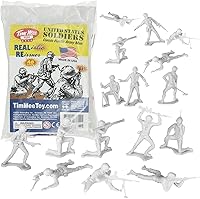Vista 19 de TimMee Hombres del ejército de plástico - Soldados de juguete amarillos 48 piezas - Fabricado en EE. UU