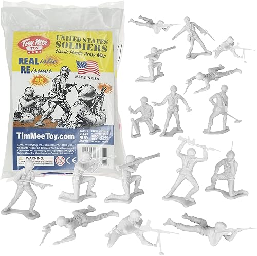 Vista 82 de TimMee - Figuras de soldado de juguete de plástico para hombre, 48 piezas, hechas en Estados Unidos Amarillo