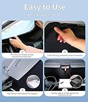 Vista 7 de Ajuste personalizado para parabrisas Porsche, cubierta de parasol de automóvil con bloqueo UV para ventana delantera del automóvil con cubierta