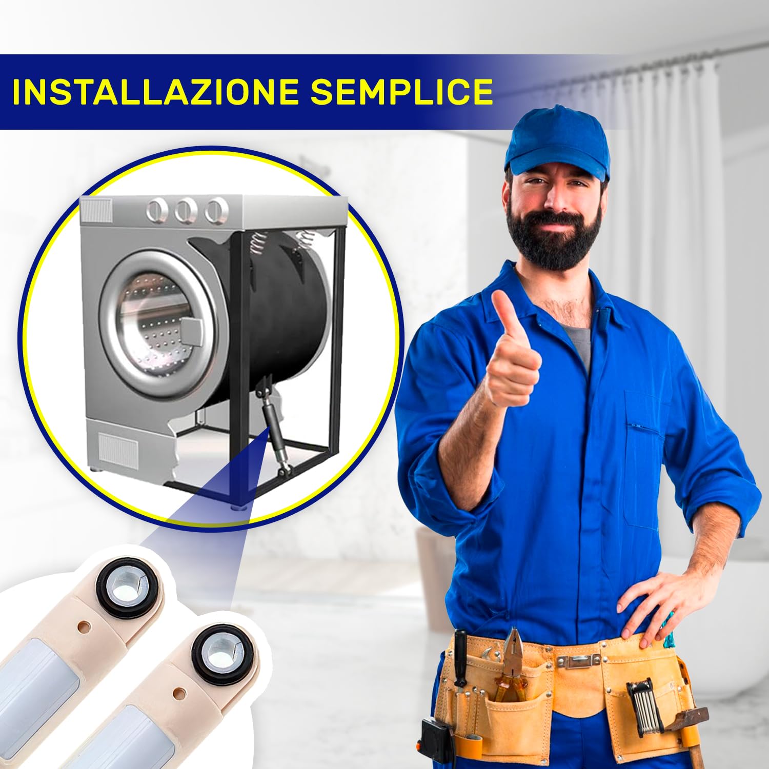 Ammortizzatore Originale Candy/Hoover 41017168 Per Lavatrice - 120N