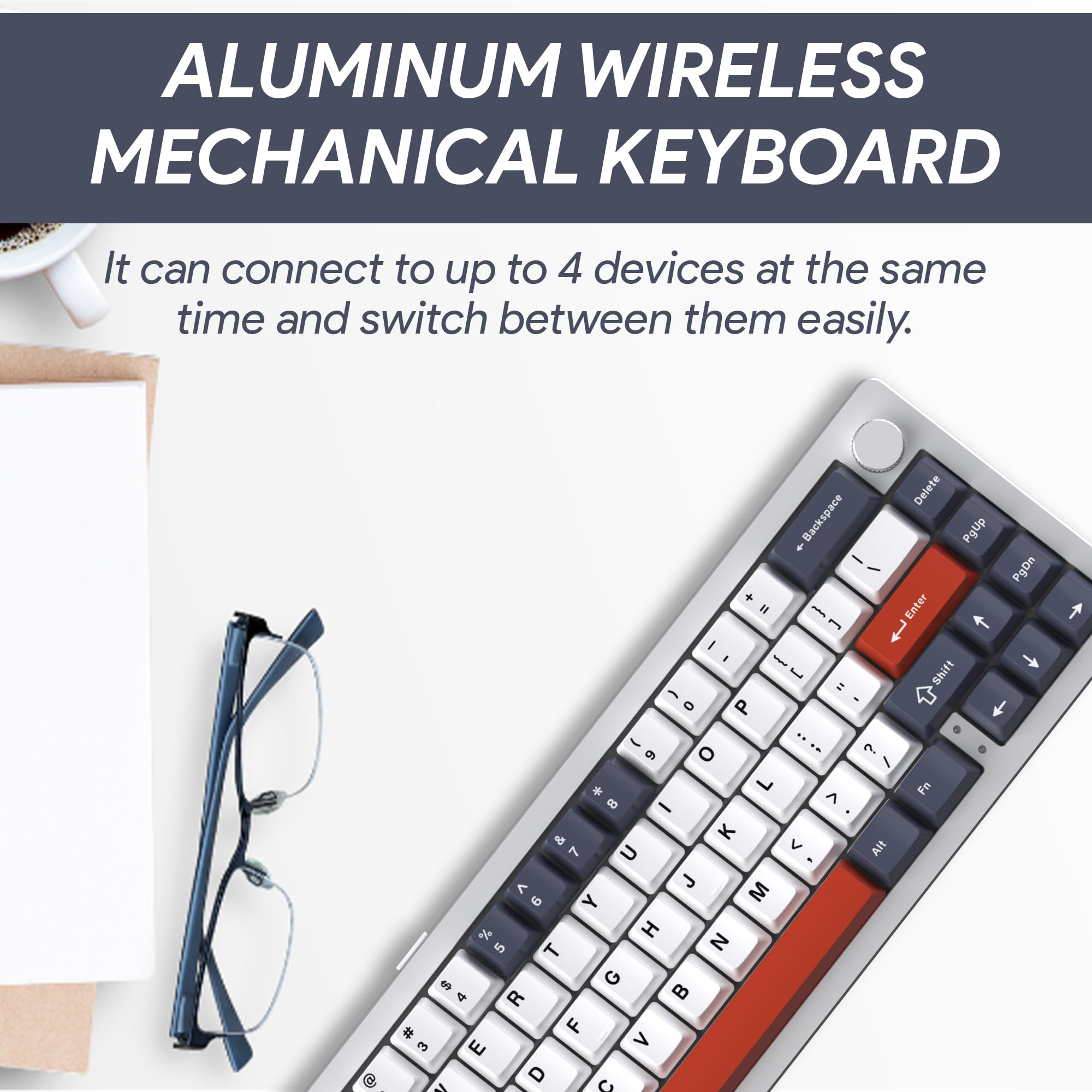 BB.NMページ❗️レッド＆ホワイト Amazon.com: EMB Nabi Series NB1 65% Wireless Mechanical Gaming