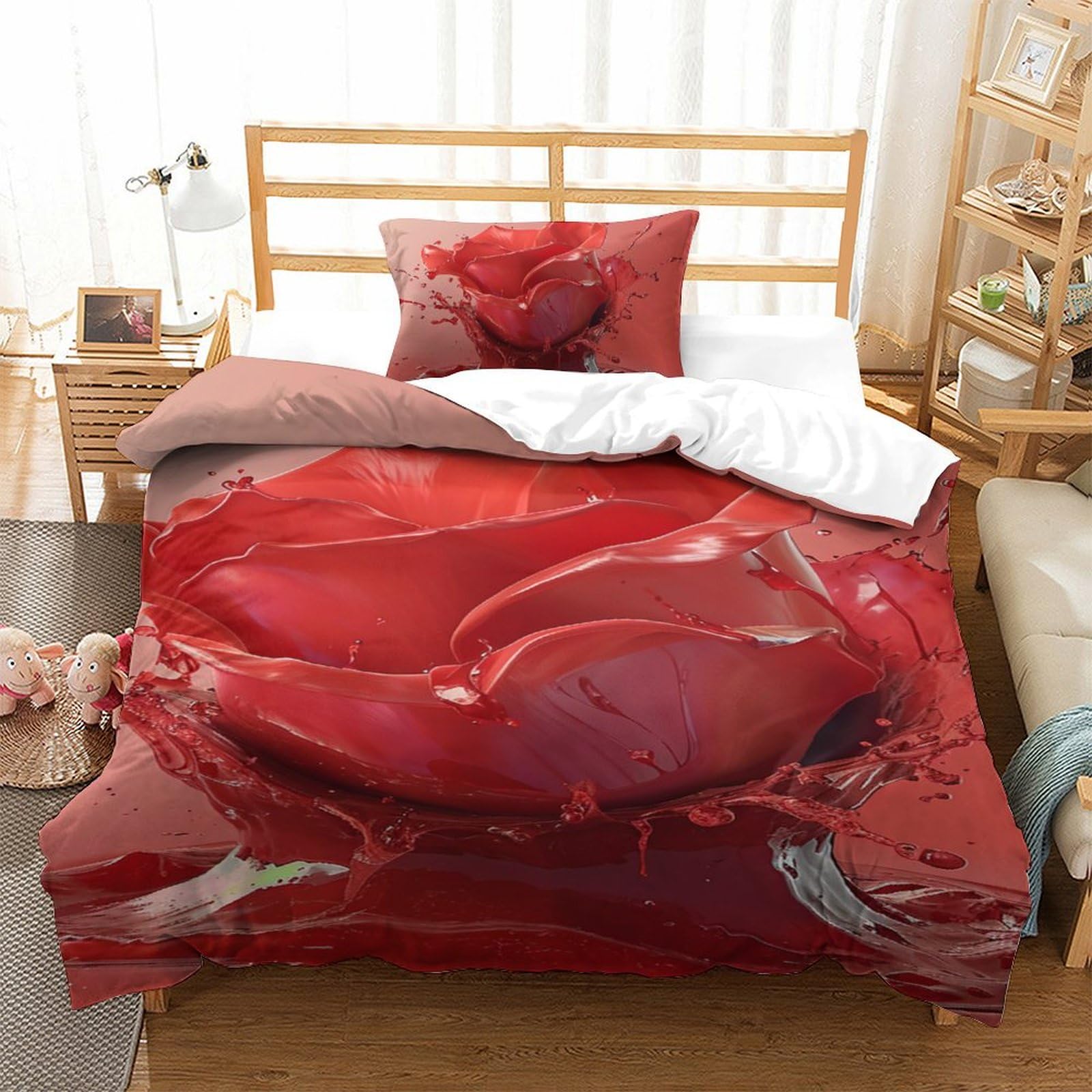 Parure de lit fleurie pour transformer la chambre de votre enfant en un jardin de roses en relief