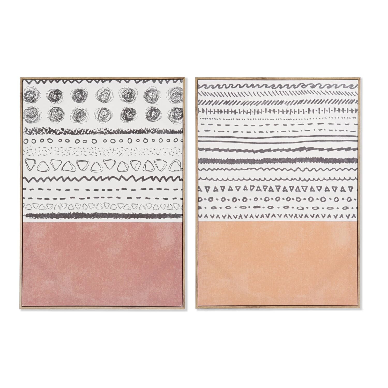 Cadre toile MDF 50x70 cm style bohème chic en bois encadré