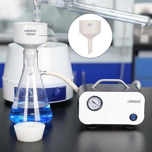 Miniatura 6 de Labasics Embudo Buchner Porcelana 3.937 in, Porcelana Buchner Filtro Embudo OD 3.9 in ID 3.5 in para Laboratorio