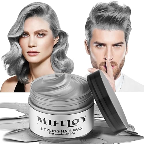 Miniatura 6 de Paquete de 2 ceras temporales de color rosa para el cabello con 1 cepillo de tinte, crema natural instantánea de peinado de 4.23 onzas, barro de