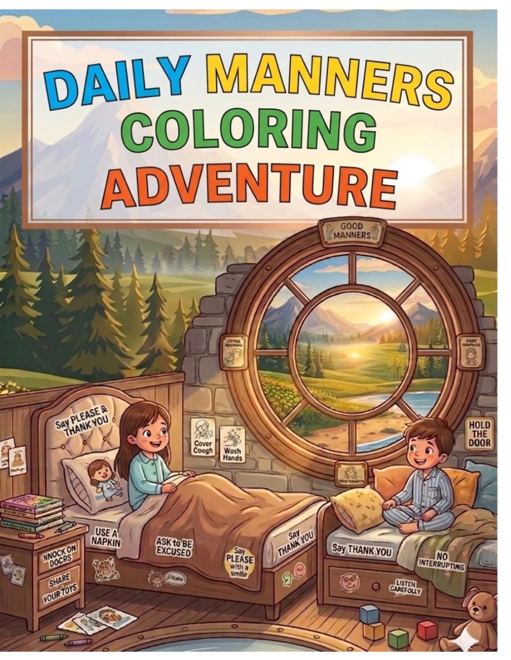 DAILY MANNERS COLORING ADVENTURE: LEARN AND COLOR GOOD HABITS