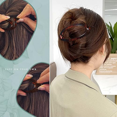 Miniatura 83 de Pinzas para el cabello French Concord, 6 pinzas para el cabello planas deslizantes laterales para volumen, agarre fuerte, agarre antideslizante