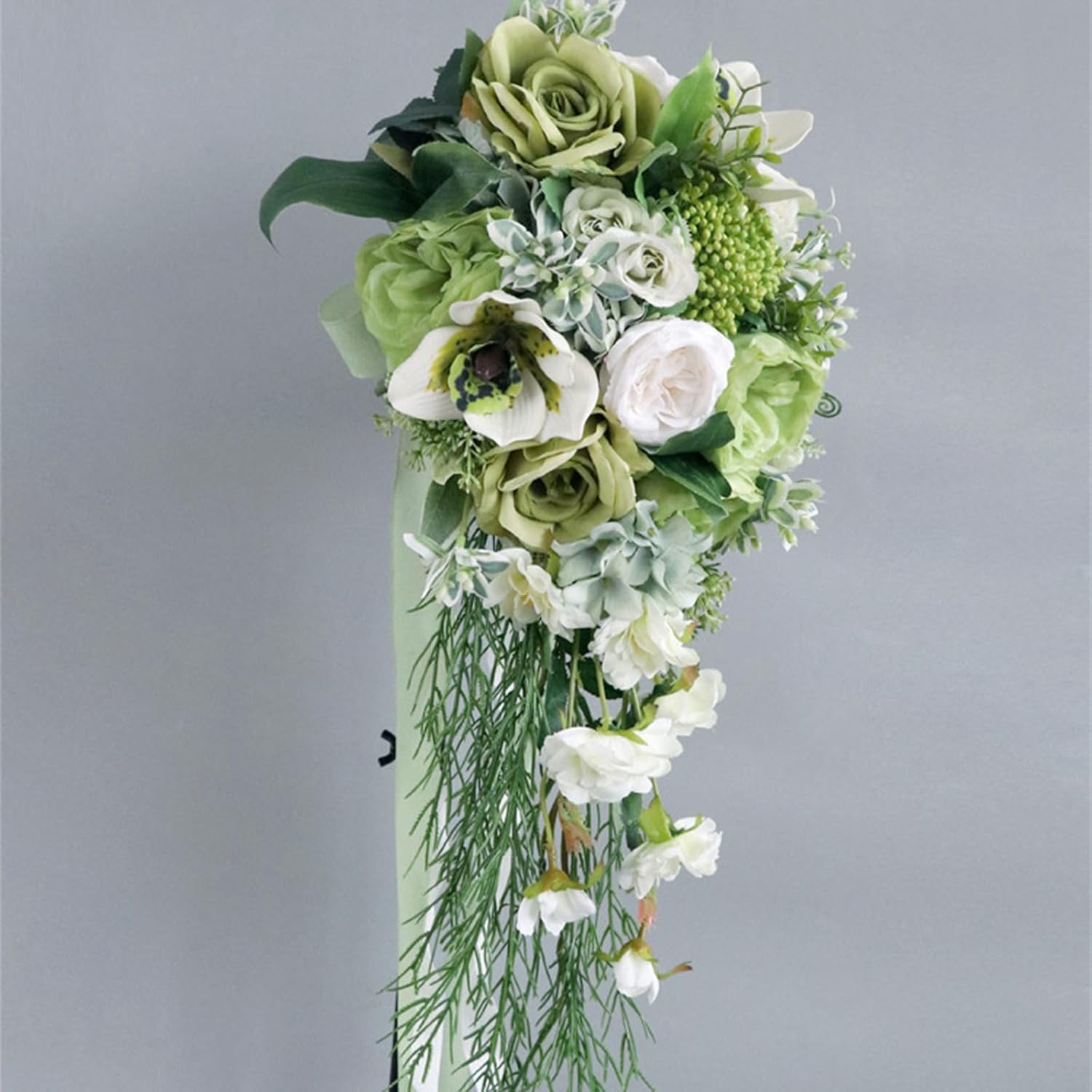 ライムグリーンの花センターピース魅力的な装飾的な花の花束結婚披露宴やパーティーのウェディング ブーケ