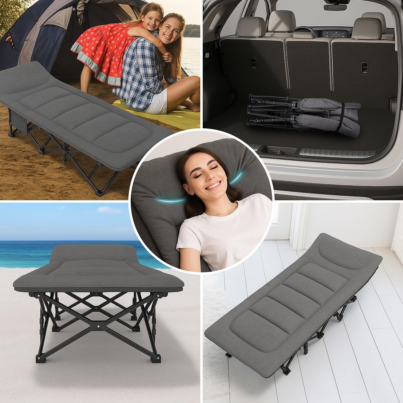 Semptec Urban Survival Technology Klappbares Camping- und Feldbett, bis 200 kg, für Indoor und Outdoor