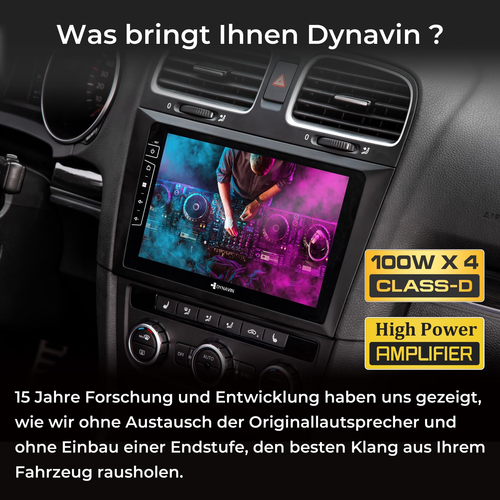 DYNAVIN Android Autoradio Navi für VW Golf 6, 9 Zoll OEM Radio mit Wireless Carplay und Android Auto | Head-up Display | Inkl. DAB+: D9-DF31 Premium Flex