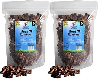 Natural Cravings 2 Pack of Beef Roaster Bites Single-Ingredient Dog Chews, 1 Pound Each, USA Beef Lung Treats