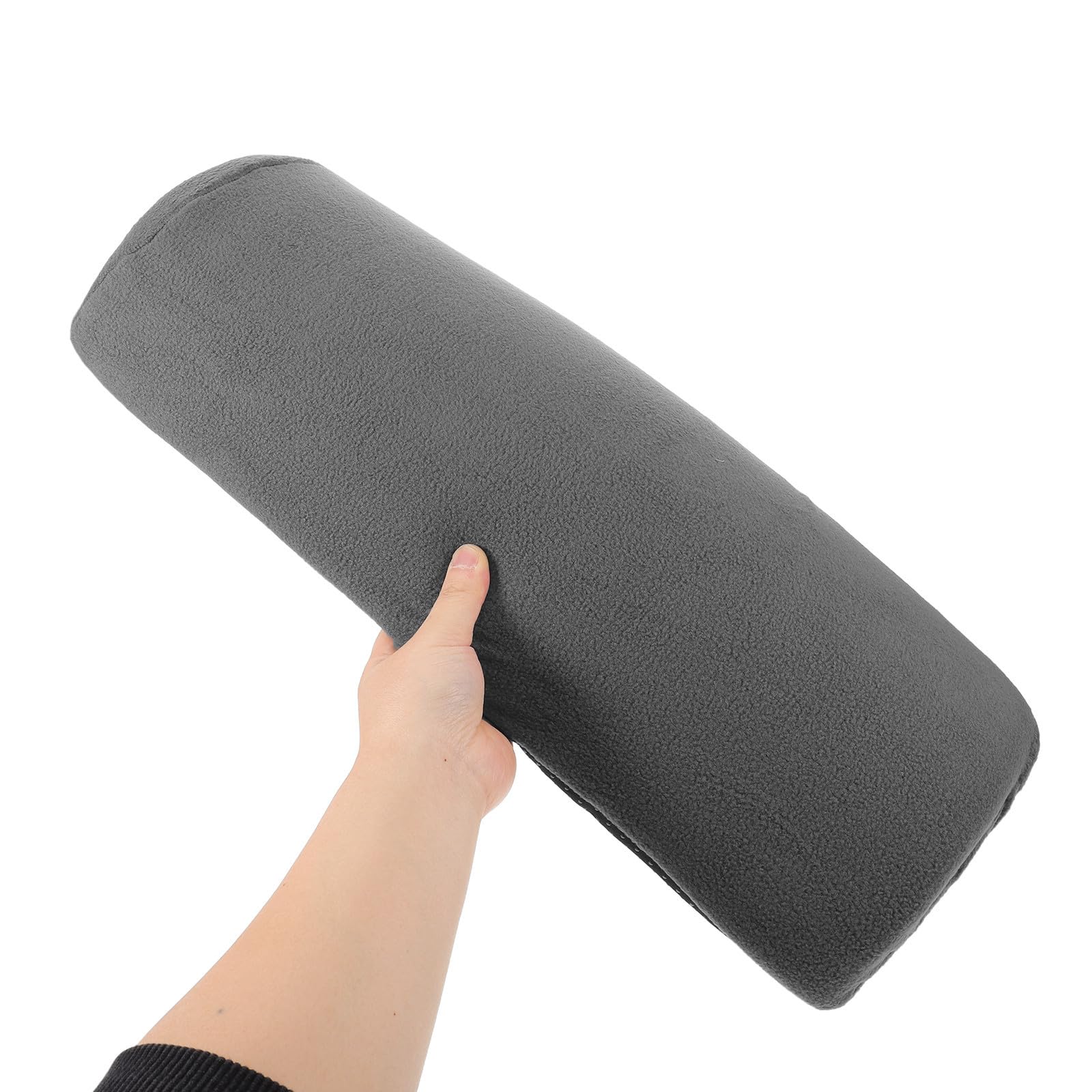 POPETPOP Almohada para Piernas Ergonómica Media Luna Espuma de Alta Densidad y Forro de Pelusa, Cojín Elevado para Dormir Adecuado para Largas Sesiones Sentado y Camping