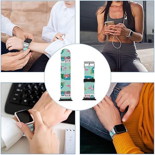 Vista 44 de Correa de reloj de silicona suave compatible con Iwatch Correa deportiva para hombres/unisex/jóvenes compatible con Iwatch Series