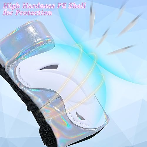 Miniatura 4 de Bienbee Rodilleras para hombres, rodilleras, muñequeras, rodilleras y coderas, conjunto de equipo de protección para adultos, para patinaje, para