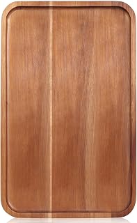 Ayiaren Large 16x10 Acacia Wood Serving Tray - Rectangular Charcuterie Board for Parties, Cheese, Appetizers & Desserts