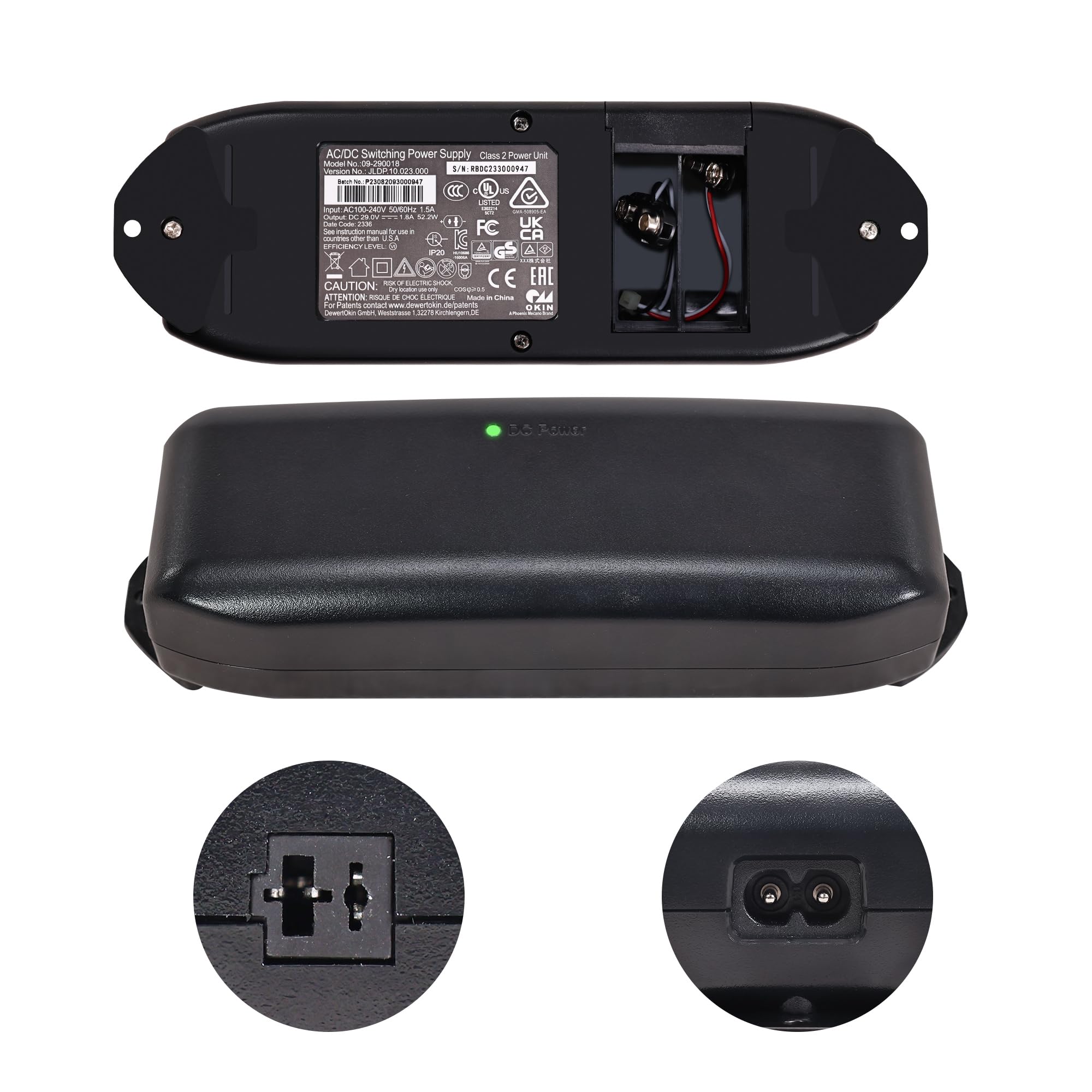 Fromann Recliner Power Supply Recliner Chair Adapter Replacement Transformer AC/DC Switching Power Supply Transformer 29V 1.8A Adapter for Rise and Recliner Chairs Electric