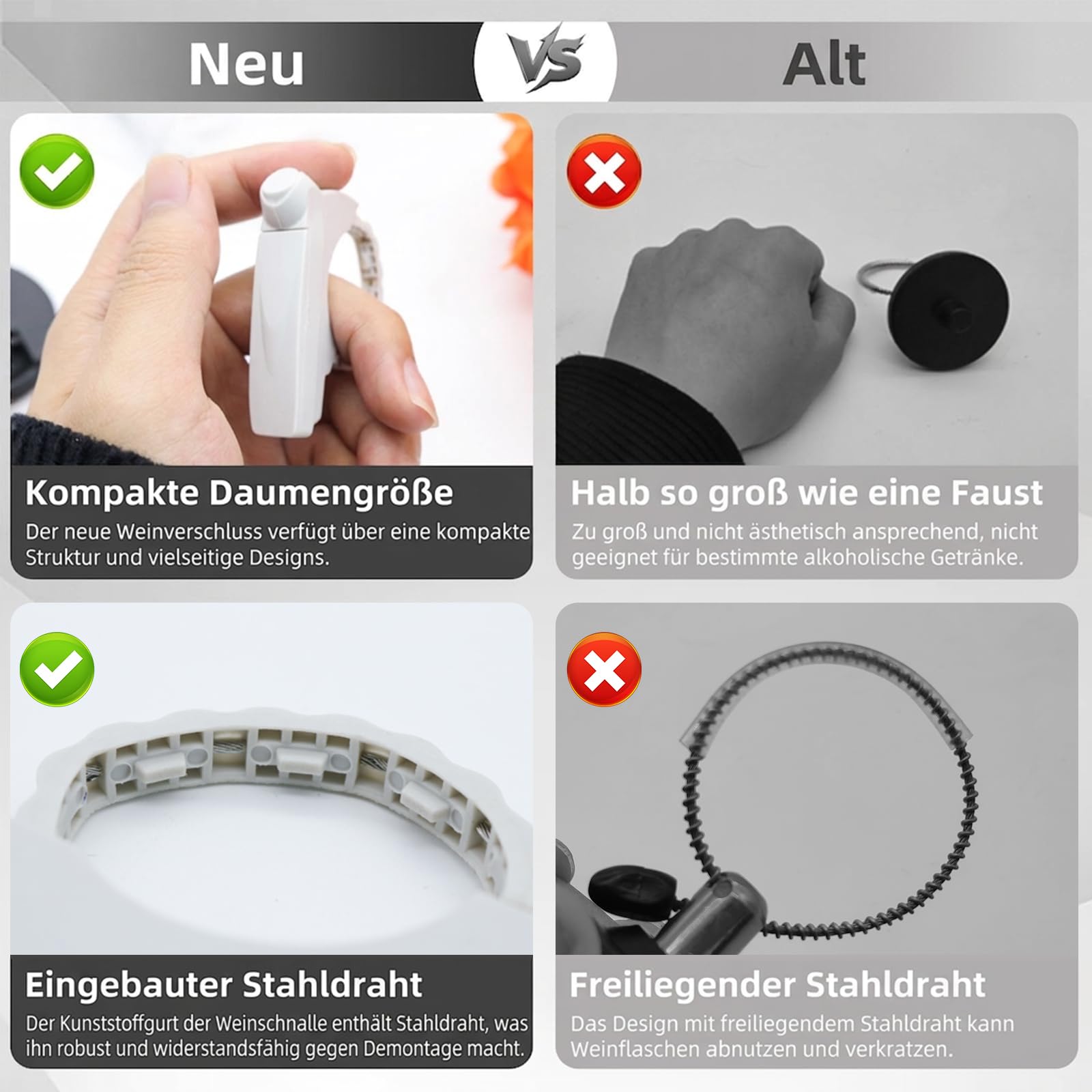 Sicherheitsetiketten für Flaschen, AM 58 kHz wiederverwendbare Flaschensicherung für Wein und Spirituosen, Diebstahlschutz für Einzelhandel, Supermärkte und Getränkemärkte, 50 Stück