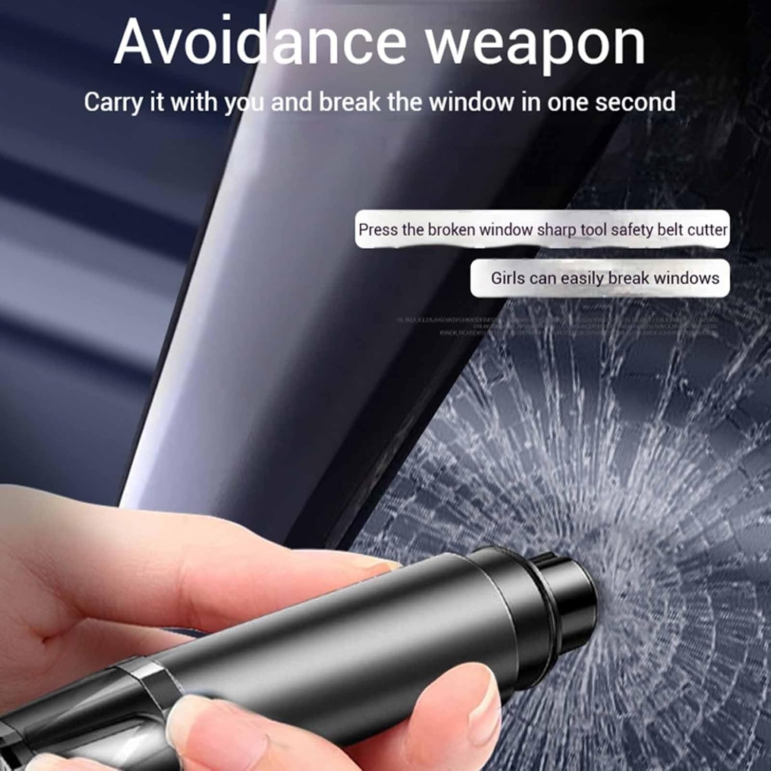 Safe Hero Life Hammer, 2 in 1 Car Safety Hammer, Window Breaker Seatbelt Cutter, Glass Breaker Under Water, Auto Emergency Escape Tool with Base, That Every Driver Should Carry in Their Vehicle