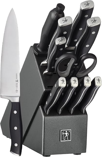 HENCKELS Forged Accent 12 Piece Kitchen Knife Block Set - High Carbon Stainless Steel, Professional Cutlery Set, Ultra Sharp Blades, Kitchen Knife Set