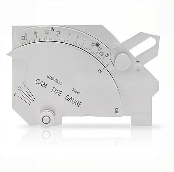 WeldingStop Bridge Cam Gauge Welding Fillet Throat Gage Welding Gauge MG-8 for Inspection of Welded Surface Weld Joints Bevel Angle Inch/mm Stainless Steel Weld Gage